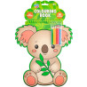 Colouring Book Koala 20 designs + 6 pencils 30x22cm, Creative Craft