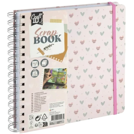 Scrapbook 20x20cm 220g/m² 40 Sheets, Craft Sensations