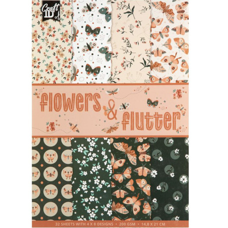 Design Paper Everyday Flowers and Flutter A5 200g/m² 32 Sheets, Creative Craft Group