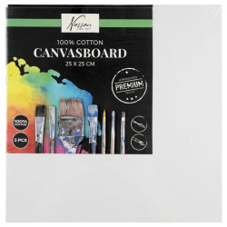 Canvas Board 25x25cm 3pcs., Nassau Fine Art