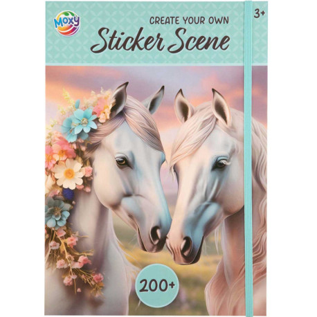 Uzlīmju grāmata Zirgi A4 10lp. + uzlīmes 200gab., Creative Craft Group