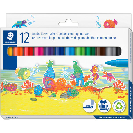 Flomāsteri Jumbo Noris® 340 12gab., Staedtler