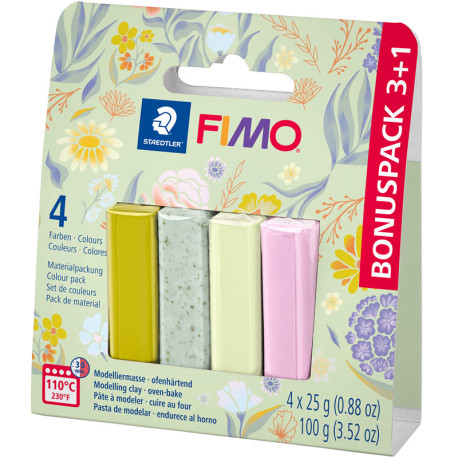 Fimo® Soft komplekts Floral 4x25g, Staedtler