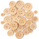 Wooden Buttons Natural 30pcs., DP Craft