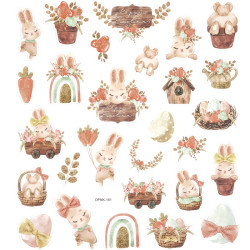 Stickers Boho Bunnies 28pcs., DP Craft