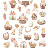 Stickers Boho Bunnies 28pcs., DP Craft