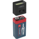 COB LED light with 9V battery battery, Ansmann