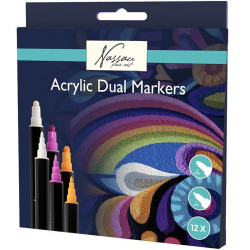 Acrylic Dual Markers 12pcs., Nassau Fine Art