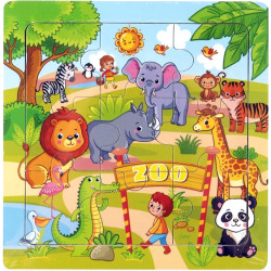 Koka puzle Zoo 15x15cm 9gab., Creative Craft Group