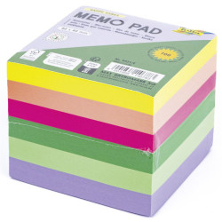 Krāsaina piezīmju papīra rezerve 90x90mm 700lp., Wedo