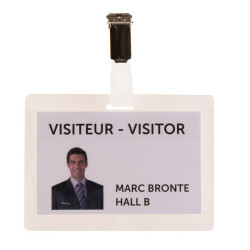 Self-laminating ID Cards with Clip 90x60mm 25pcs., Djois