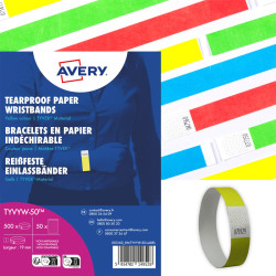 Tearproof Paper Wristbands 19mm 500pcs., Avery Zweckform
