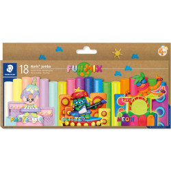 Plasticine Clay Noris® Jumbo 18x16.6g, Staedtler