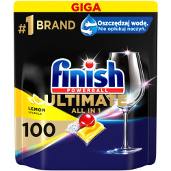 Kapsulas trauku mazgājamām mašīnām Finish Powerball Ultimate All in 1 Lemon 100gab., Reckitt Benckiser