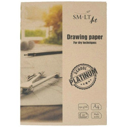 Zīmēšanas papīrs kartona mapē A4 190 g/m² 20lp., Smiltainis