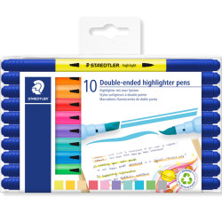 Divpusēju teksta marķieru komplekts 3620 10gab., Staedtler