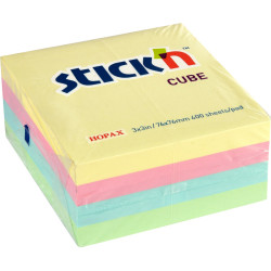 Note Cube Stick'n Pastel 76x76mm 400 Sheets, BNT Scandinavia