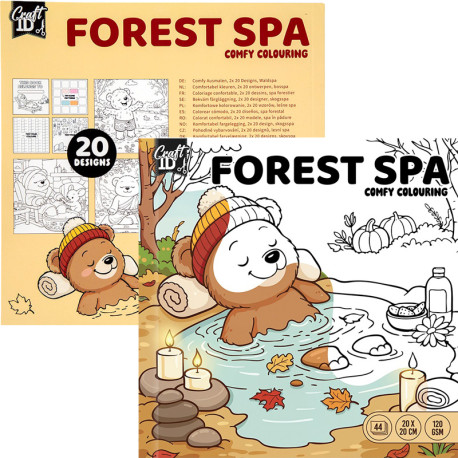 Krāsojamā grāmata Forest SPA 20x20cm  20x2 zīmējumi 120g/m², CCG