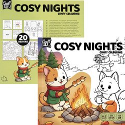 Krāsojamā grāmata Cosy Night 20x20cm  20x2 zīmējumi 120g/m², CCG