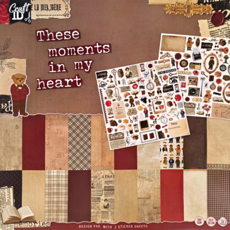Dizaina papīrs These Moments in My Heart 25x25cm 250g/m² 22lp., CCG