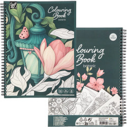Krāsojamā grāmata Botanic 28x21.5cm 50 zīmējumi 120g/m², CCG