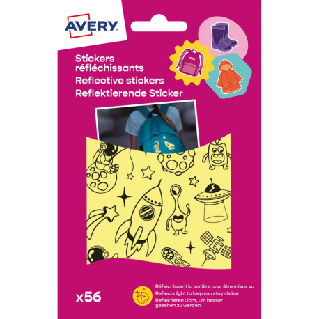 Reflective Stickers Space 56pcs., Avery Zweckform