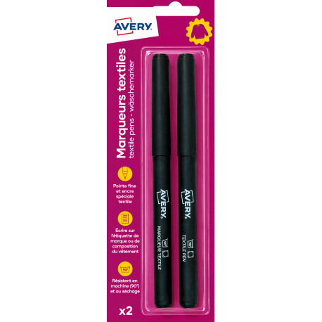 Textile Pens 2pcs., Avery Zweckform