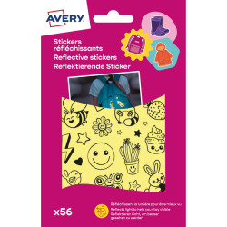 Atstarojošas uzlīmes Sejas 56gab., Avery Zweckform