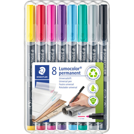 Permanentu marķieru komplekts 1mm Lumocolor® 317 8gab., Staedtler