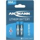 Baterijas Extreme Lithium AAA 1.5V 2gab., Ansmann