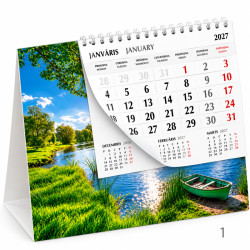Desk Calendar Pyramid, Trilines