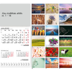 Sienas kalendārs Bonus ar spirāli, Balts