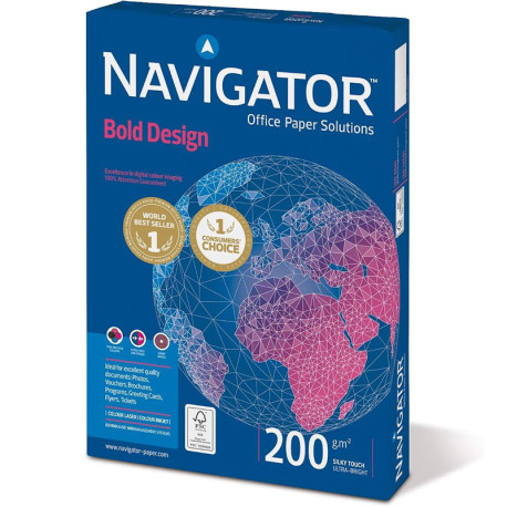Biroja papīrs Navigator Bold Design A4 200g/m² 150lp., Soporcel