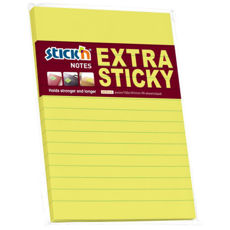 Līniju līmlapiņas Stick'n Extra Sticky 101x150mm 90lp., BNT Scandinavia