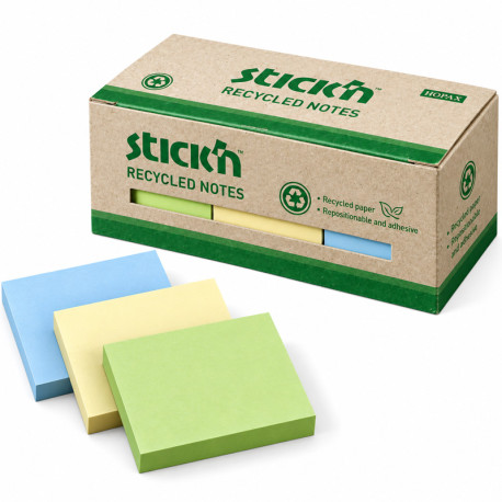 Līmlapiņas Stick'n Recycled 38x51mm 100lp., BNT Scandinavia