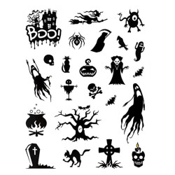 Tetovējumi Halovīns Black & White 23gab., DP Craft