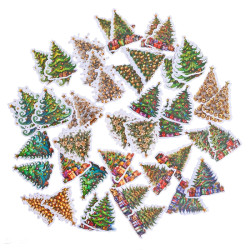Vinyl Stickers Christmas Trees 46pcs., DP Craft