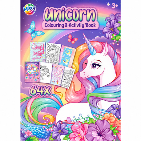 Krāsošanas un vingrinājumu grāmata Unicorn 64 lapas, Creative Craft Group