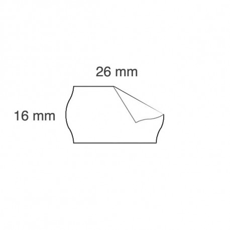 Noņemamas cenu marķēšanas uzlīmes 26 x 16 mm (CT12)