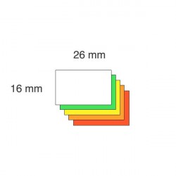 Cenu marķēšanas uzlīmes 26 x 16 mm (CT7)