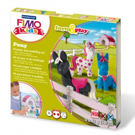 Fimo Kids komplekts Form&Play Pony, Staedtler