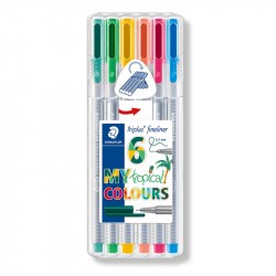Flomāstera pildspalvas Triplus Fineliner 334SB6 My Tropical Colours, Staedtler