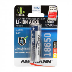 Litija (Li–Ion) baterija 18650 2600 mAh, Ansmann