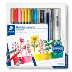 Zīmēšanas piederumu komplekts Design Journey Floral Watercolour Set, Staedtler