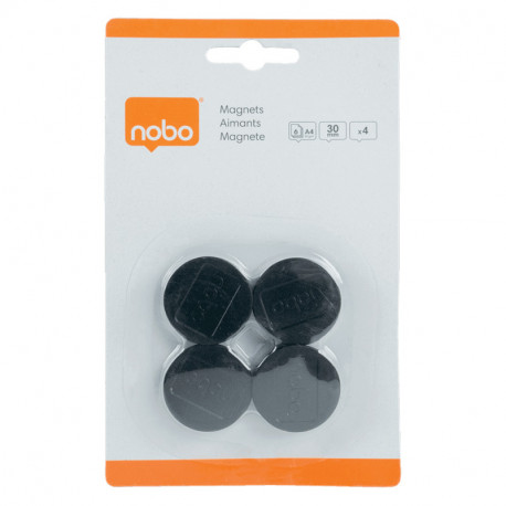 Tāfeles magnēti Ø30 mm 4 gab., Nobo