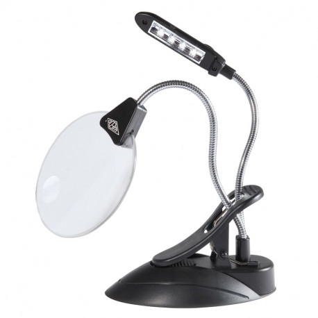 Galda palielināmais stikls ar LED apgaismojumu, Wedo