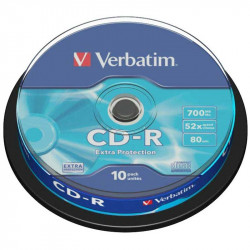 CD-R matrice 80 min/700 Mb 52x CakeBox 10 gab., Verbatim