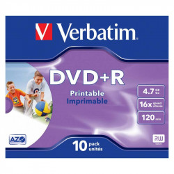 DVD+R matrice 4,7 GB 16x Jewel Case, Verbatim