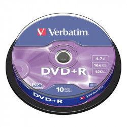 DVD+R matrice 4,7 GB 16x CakeBox 10 gab., Verbatim