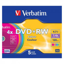 DVD+RW matrice 4,7 GB 4x Slim Case, Verbatim